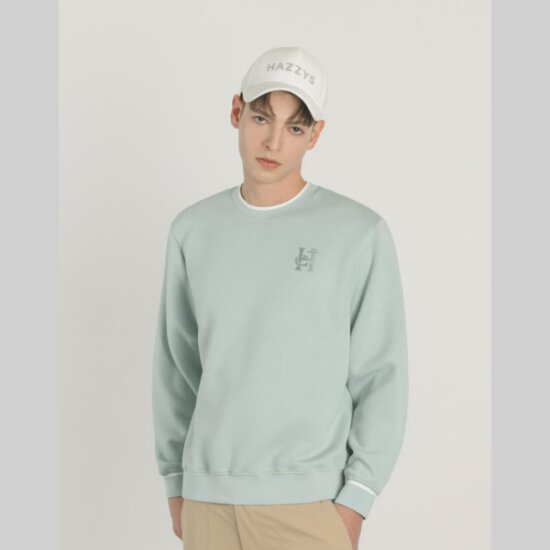 헤지스골프 에센셜 배색 포인트 맨투맨 HUTS5A991E1