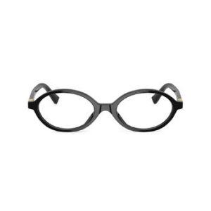 미우미우 레터링 로고 타원형 안경 SMU01XV1AB1O1