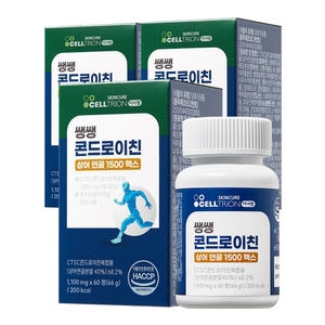 셀트리온스킨큐어 이너랩 쌩쌩 콘드로이친 상어 연골 1500 맥스 60정 (3개)_이미지
