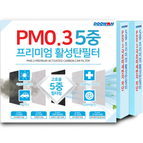 두원  PM0.3 5중 프리미엄 활성탄필터 PK13