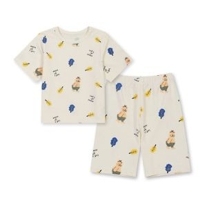 탑텐키즈 공용 유아 소프트모달 7부 셋업 차윤아트_MKG5UI3301