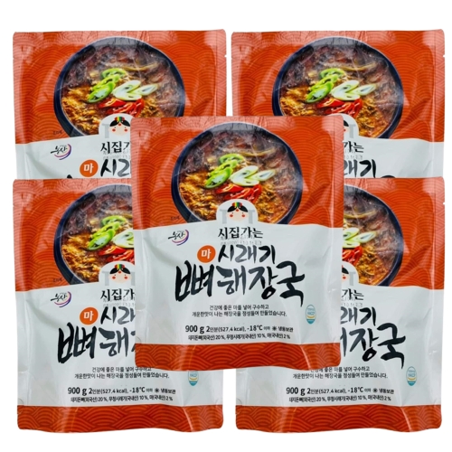 시집가는농산 마 시래기 뼈해장국 900g x5봉 5개