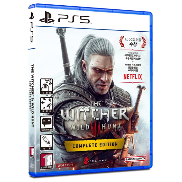  더 위쳐 3: 와일드 헌트 컴플리트 에디션 한글판 PS5, 패키지디스크