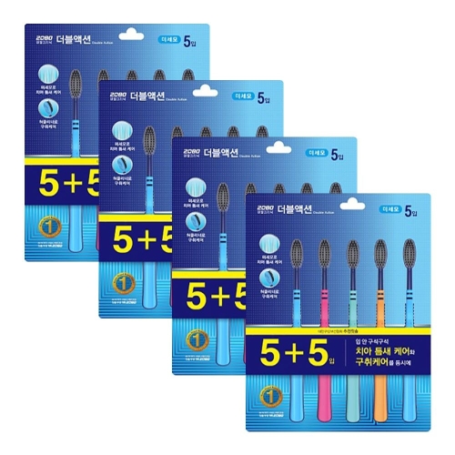2080 덴탈크리닉 더블액션 미세모 칫솔 (40개)_이미지