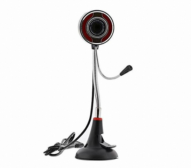 FOSMON Webcam with Flexible Goose Neck and Microphone