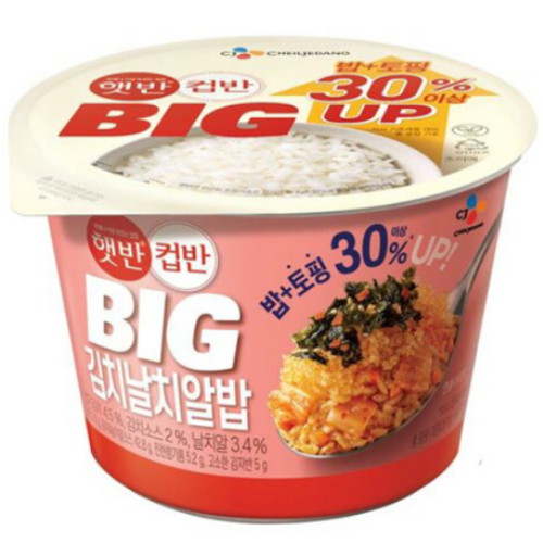 CJ제일제당 햇반 컵반 BIG 김치날치알밥 263g (12개)
