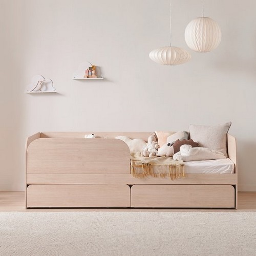 장인가구 뉴피터 저상형 슬라이딩 수납형 침대 S (라텍스탑포켓)_이미지