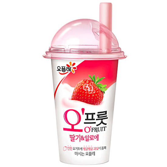 요플레 오프룻 딸기 알로에 180ml