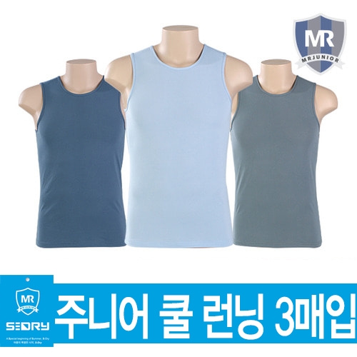  제이코튼 남성기능성 에어로쿨 런닝 3매  유아동 종합쇼핑몰