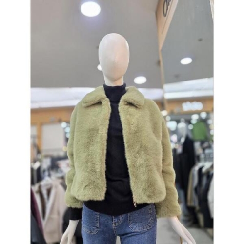 SG세계물산 에이비에프지 뉴코아_ 세이브존05 카라넥 페이크퍼 숏 집업 재킷 lfa1hf