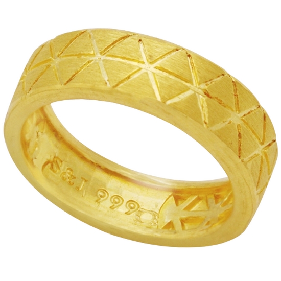 수앤진골드 트라이앵글 밴드 반지 7.5g_이미지