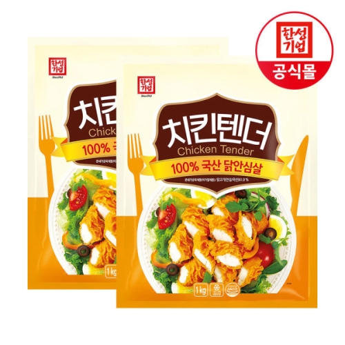 튀김간식 닭안심살한성 치킨텐더  1kg x 2P