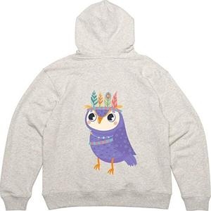 패션 JHQSYQ0F_51HD 뒷면 추장 부엉이 퍼플색 의류 프린팅