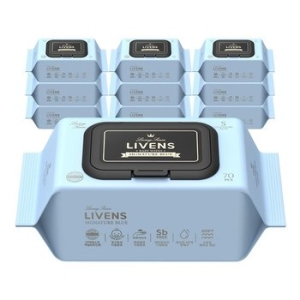 리벤스 시그니처 블루 물티슈 캡형 70매 (60팩)_이미지