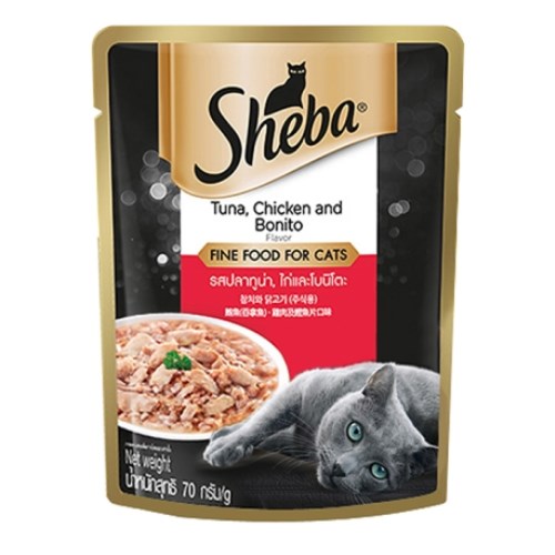쉬바 주식 참치와 닭고기 파우치 70g (6개)_이미지