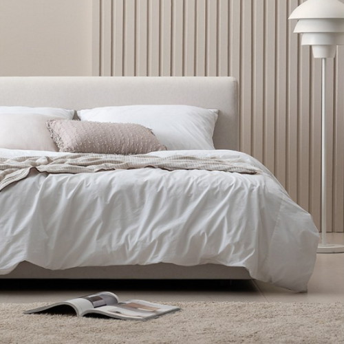 레브 패브릭 슬림헤드 저상형 침대 Q