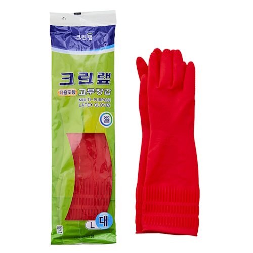 크린랲 다용도 고무장갑 (대) (1켤레)_이미지