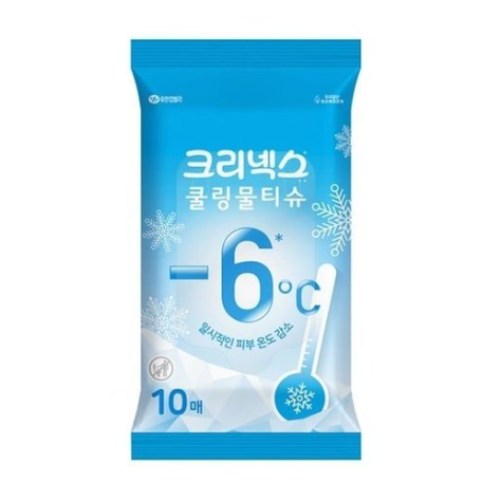 크리넥스 쿨링물티슈 리필형 10매 (1팩)_이미지