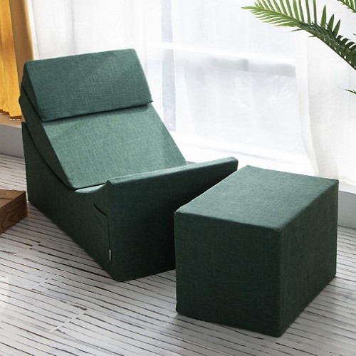 라익미 반달 패브릭 소파 1인용 (스툴포함)