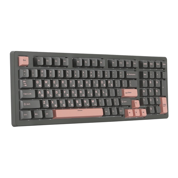 지클릭커 WK98 8K 풀윤활 무선 블루투스 기계식 머큐리 핑크 (유채꽃노랑축, 37g)_이미지