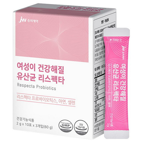 JW중외제약 여성이 건강해질 유산균 리스펙타 30포 (8개)_이미지