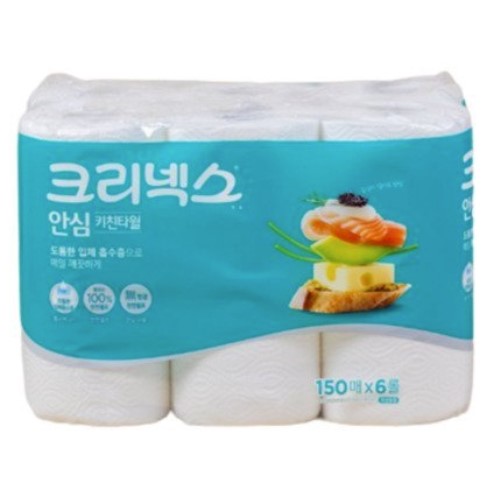 안심 키친타월 150매 (6입)