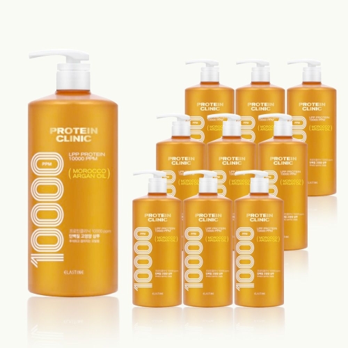 LG생활건강 엘라스틴 프로틴클리닉 단백질 고영양 샴푸 1000ml (9개)