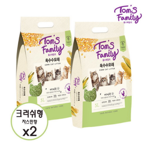 엠디클러스터 ㅤ톰스패밀리 옥수수모래 크러쉬 쟈스민향 5L (2개)_이미지