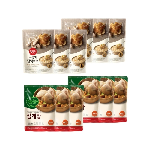 CJ제일제당 비비고 삼계탕 800g + 누룽지 닭백숙죽 420g (6개)_이미지