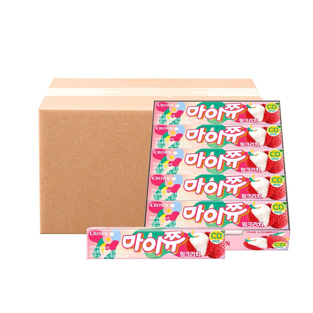 크라운제과 마이쮸 핑크리치 44g (8개)_이미지