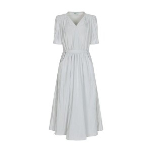 올리브데올리브 V넥 핀턱소매 원피스 OH5MO580_이미지