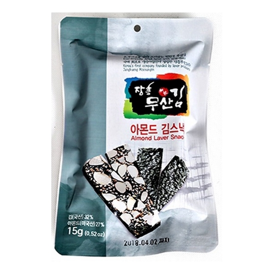 장흥무산김 아몬드 김스낵 15g (1개)_이미지