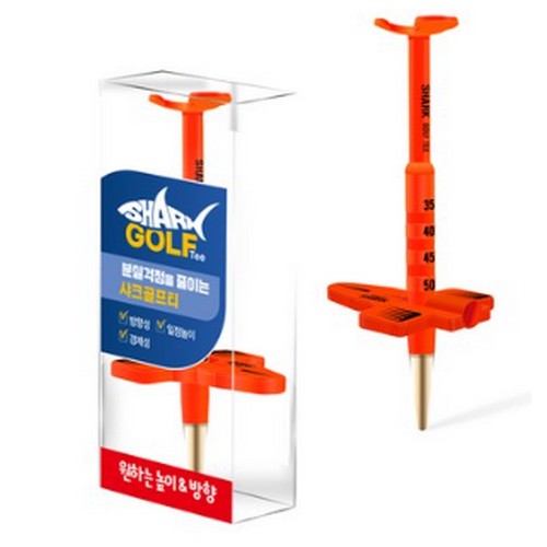 샤크 에이밍 높이조절 롱 골프티 (1개)_이미지
