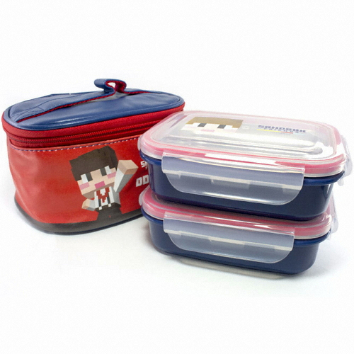 샌드박스 도티 가방 2단 이중락 도시락