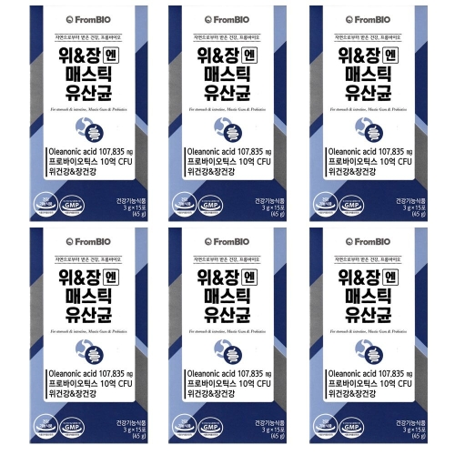프롬바이오 위장엔 매스틱 유산균 15포 (6개)_이미지