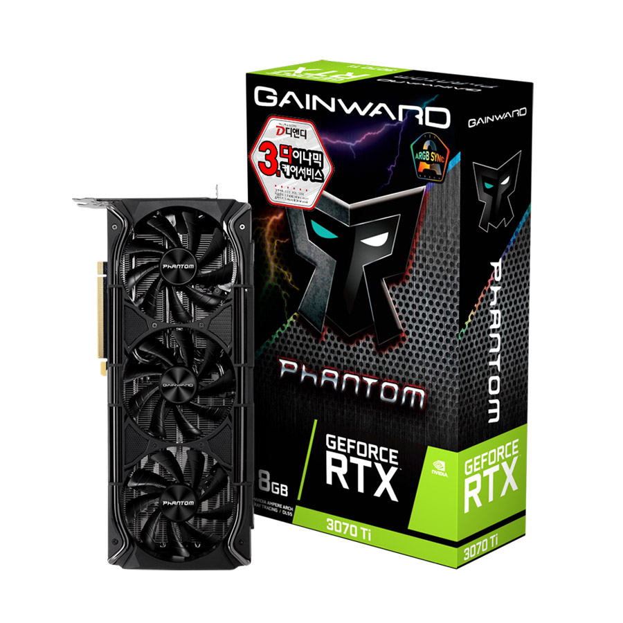 GAINWARD 지포스 RTX 3070 Ti 팬텀 D6X 8GB