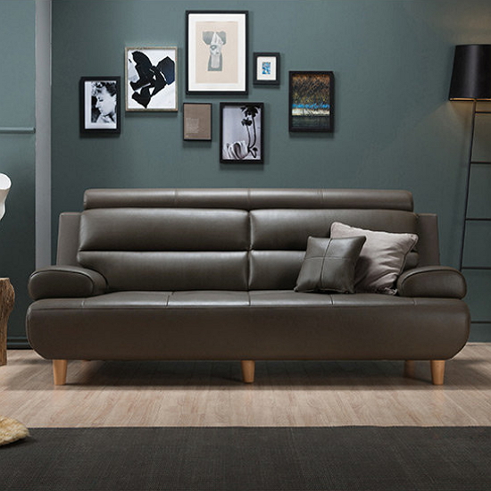 까사미아 디온 라텍스 천연내피 가죽소파 3인용 (스툴별도)