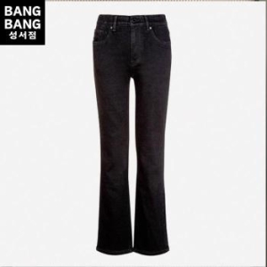 HC04 여성 블랙 인밴드기모 일자스판청바지 NQK741 S24200613