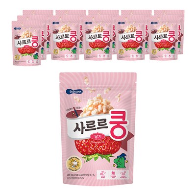 베베쿡 사르르쿵 딸기 과자 딸기맛 (23g,12개)