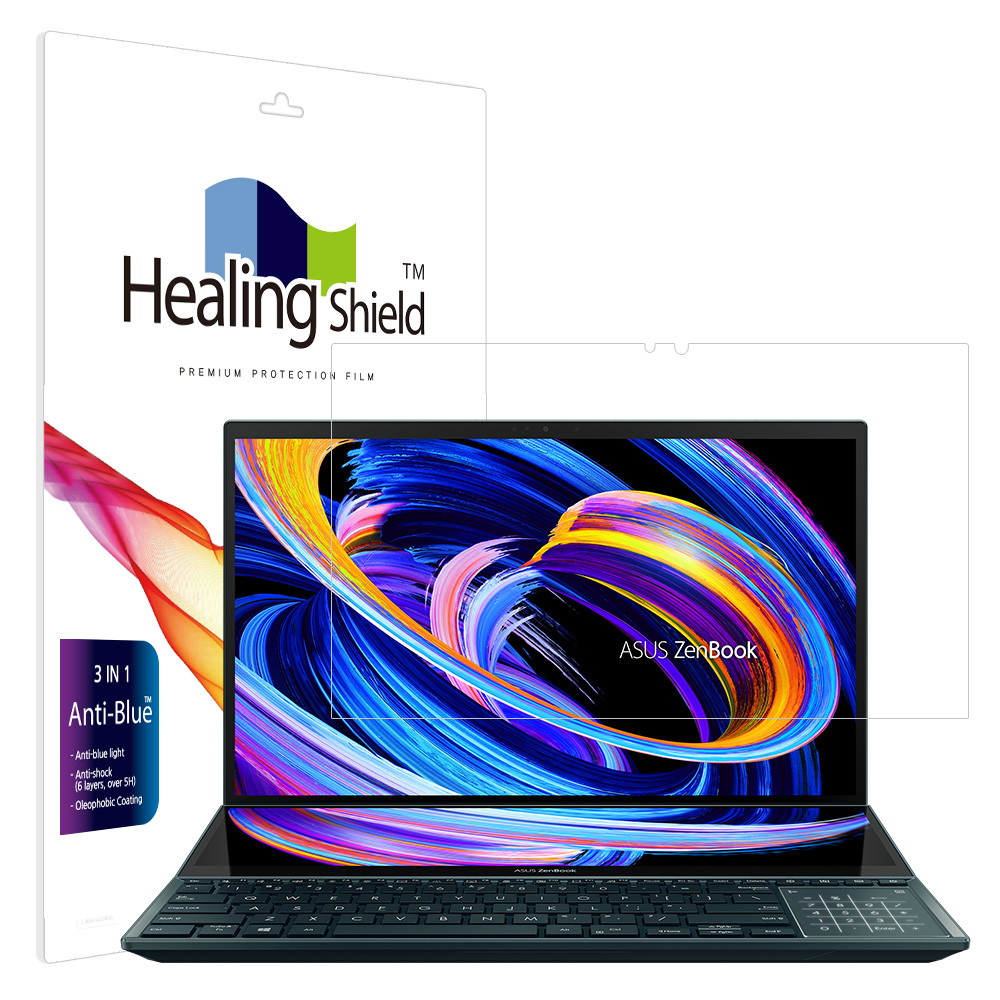 폰트리 힐링쉴드 ASUS 젠북 프로 듀오 15 OLED UX582LR 블루라이트차단 액정보호필름_이미지