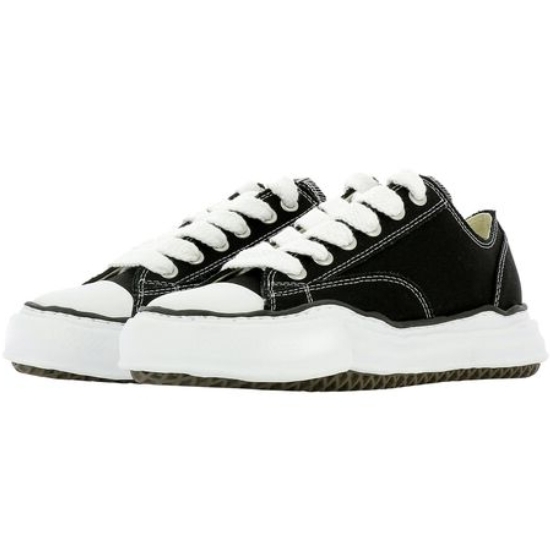 메종미하라야스히로 피터슨 OG솔 캔버스 스니커즈 A01FW702 (블랙)_이미지