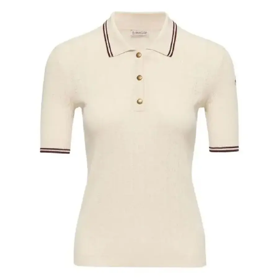 ��Ŭ���� RHOMBUS AND LOGO PATTERN COTTON POLO SHIRT L10939A00005/M9371 Nude N..