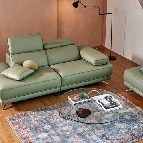  자코모 카르마 기능성 럭스 이태리 천연통가죽 소파 3인용 [스툴포함]