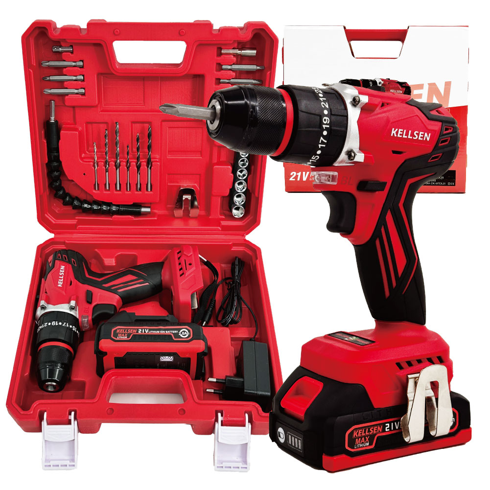 KELLSEN 21V 전동드릴 (2.0Ah, 배터리 1개)_이미지
