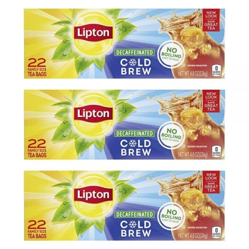 Lipton  아이스티 콜드브루 디카페인 22개입 3팩