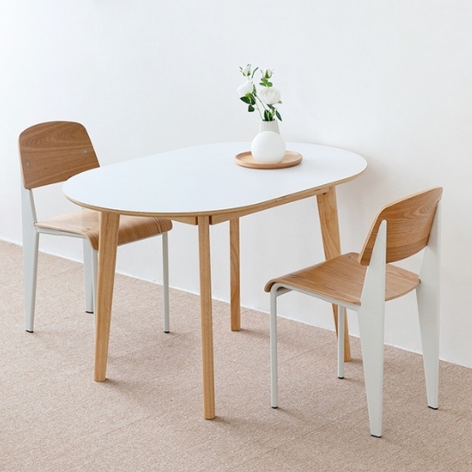 마켓비 RAMIRA 라운드형 HPL 식탁 1200 (M01의자2개)_이미지