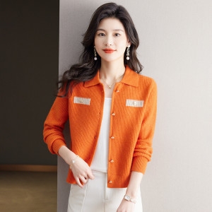 원픽 픽 여자 가을 가디건 칼라넥 레드 쇼트 스웨터 코트 봄 니트 탑 픽3