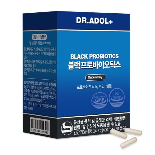 닥터아돌  블랙 프로바이오틱스 30캡슐 (1개)