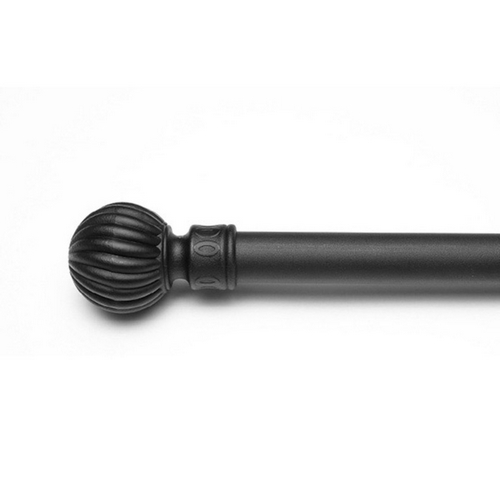 25mm 심플 라운드 블랙 커튼봉