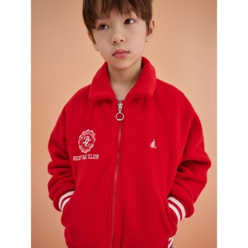 키즈 여아 플리스 칼라 야구점퍼 레드 BI5141G016 BI5141G016JS